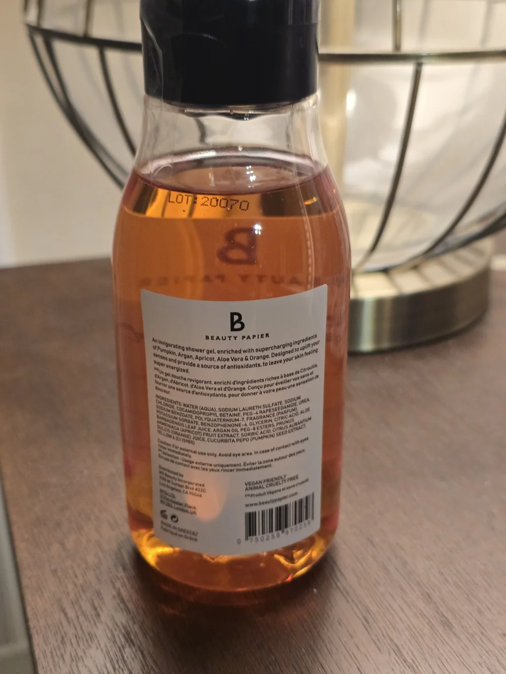 NEW Beauty Papier Golden Superfood Antioxidant Shower Gel 10.14 oz/300 mL Sealed